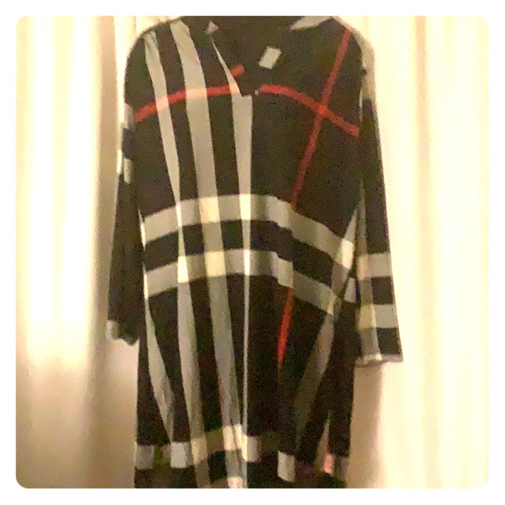 Very Fashionable Soft Plaid tunic XL-1X